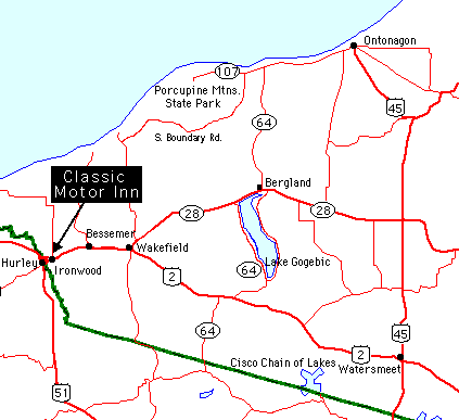 Map to Classic Motor Inn